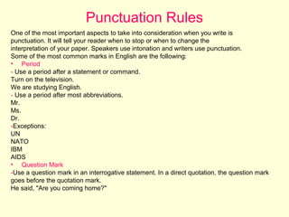Punctuation Using Paragraph The paragraph | PPT