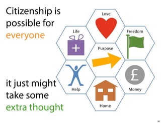 Citizenship is
possible for
everyone

it just might
take some
extra thought
80

 
