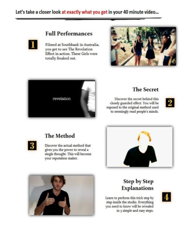 The Revelation Effect 1 Mentalism And Mind Reading Trick