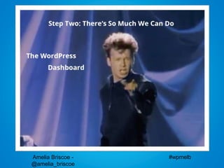 Amelia Briscoe -
@amelia_briscoe
#wpmelb
 