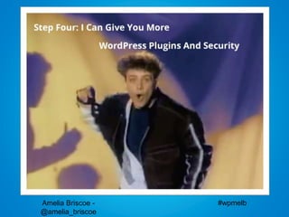 Amelia Briscoe -
@amelia_briscoe
#wpmelb
 