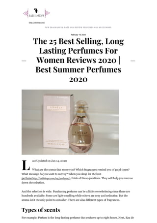The 25 Best Selling, Long Lasting Perfumes For Women Reviews 2020 | Best Summer Perfumes 2020