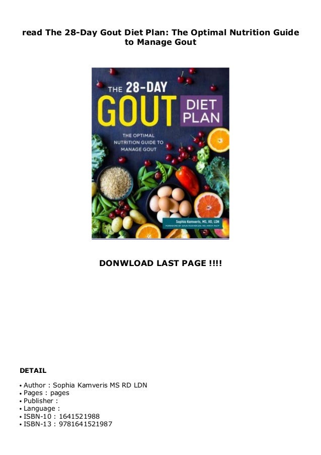 read the 28 day gout diet plan the optimal nutrition guide to manage