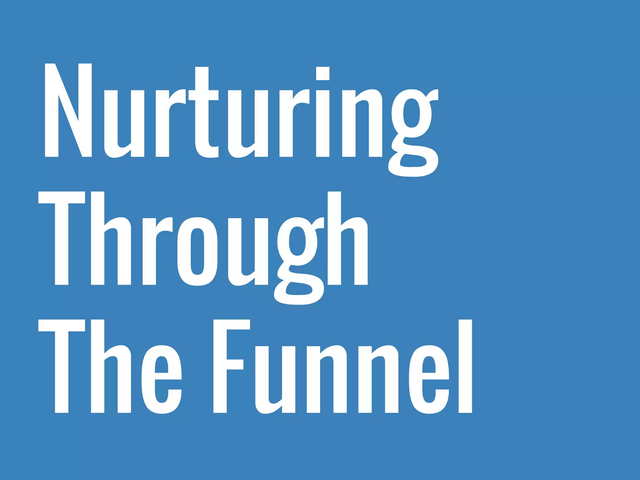 Traffic Leads Customers
Ideal Sales Process
Capture Nurture Wow
 