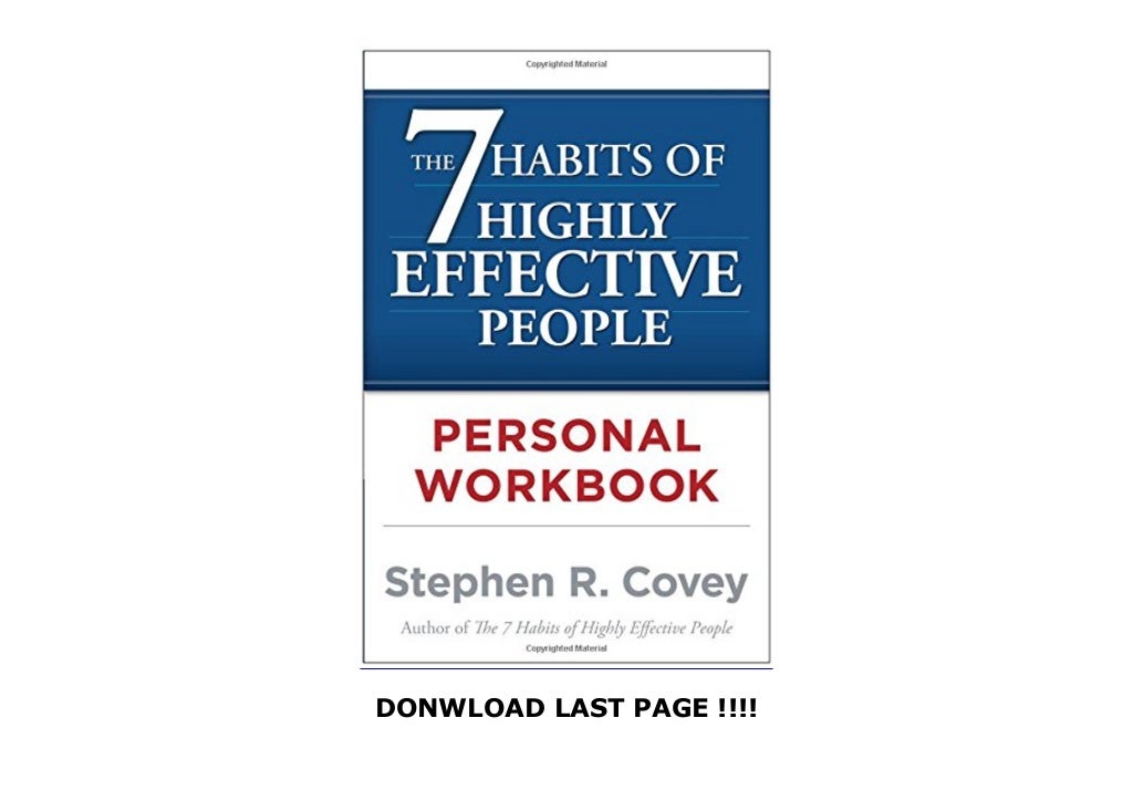 The 7 habits of highly effective people by stephen r - coldpasa