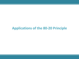Applications of the 80-20 Principle 