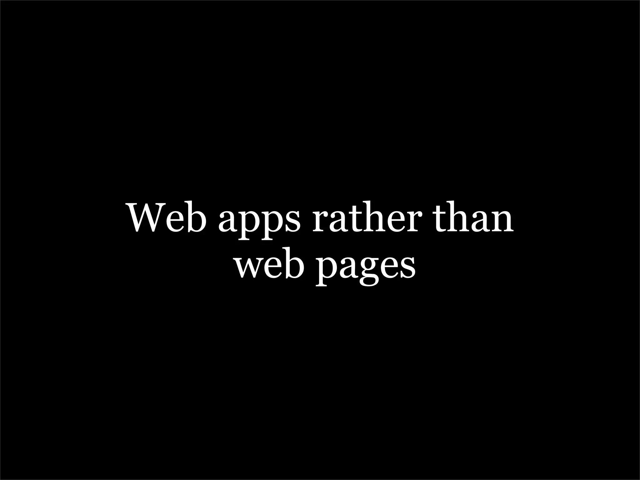 The A to Z of developing for the web
