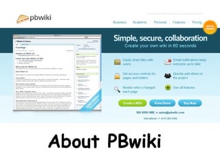 About PBwiki 