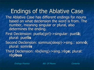 The Ablative Case Of Latin Ppt For Ed205 | PPT