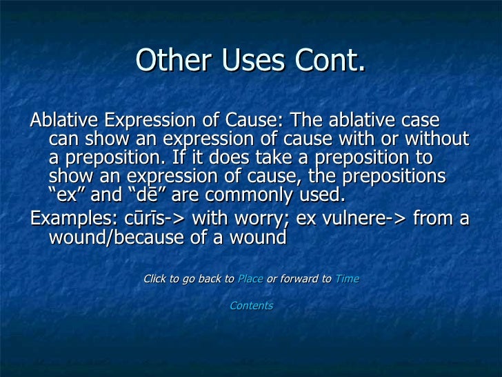 The Ablative Case Of Latin Ppt For Ed205