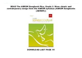 READ The ABRSM Songbook Plus, Grade 1: More classic and
contemporary songs from the ABRSM syllabus (ABRSM Songbooks
(ABRSM))
DONWLOAD LAST PAGE !!!!
The ABRSM Songbook Plus, Grade 1: More classic and contemporary songs from the ABRSM syllabus (ABRSM Songbooks (ABRSM)) by The ABRSM Songbook Plus, Grade 1: More classic and contemporary songs from the ABRSM syllabus (ABRSM Songbooks (ABRSM)) Epub The ABRSM Songbook Plus, Grade 1: More classic and contemporary songs from the ABRSM syllabus (ABRSM Songbooks (ABRSM)) Download vk The ABRSM Songbook Plus, Grade 1: More classic and contemporary songs from the ABRSM syllabus (ABRSM Songbooks (ABRSM)) Download ok.ru The ABRSM Songbook Plus, Grade 1: More classic and contemporary songs from the ABRSM syllabus (ABRSM Songbooks (ABRSM)) Download Youtube The ABRSM Songbook Plus, Grade 1: More classic and contemporary songs from the ABRSM syllabus (ABRSM Songbooks (ABRSM)) Download Dailymotion The ABRSM Songbook Plus, Grade 1: More classic and contemporary songs from the ABRSM syllabus (ABRSM Songbooks (ABRSM)) Read Online The ABRSM Songbook Plus, Grade 1: More classic and contemporary songs from the ABRSM syllabus (ABRSM Songbooks (ABRSM)) mobi The ABRSM Songbook Plus, Grade 1: More classic and contemporary songs from the ABRSM syllabus (ABRSM Songbooks (ABRSM)) Download Site The ABRSM Songbook Plus, Grade 1: More classic and contemporary songs from the ABRSM syllabus (ABRSM Songbooks (ABRSM)) Book The ABRSM Songbook Plus, Grade 1: More classic and contemporary songs from the ABRSM syllabus (ABRSM Songbooks (ABRSM)) PDF The ABRSM Songbook Plus, Grade 1: More classic and contemporary songs from the ABRSM syllabus (ABRSM Songbooks (ABRSM)) TXT The ABRSM Songbook Plus, Grade 1: More classic and contemporary songs from the ABRSM syllabus (ABRSM Songbooks (ABRSM)) Audiobook The ABRSM Songbook Plus, Grade 1: More classic and contemporary songs from the ABRSM syllabus (ABRSM Songbooks (ABRSM)) Kindle The ABRSM Songbook Plus, Grade
1: More classic and contemporary songs from the ABRSM syllabus (ABRSM Songbooks (ABRSM)) Read Online The ABRSM Songbook Plus, Grade 1: More classic and contemporary songs from the ABRSM syllabus (ABRSM Songbooks (ABRSM)) Playbook The ABRSM Songbook Plus, Grade 1: More classic and contemporary songs from the ABRSM syllabus (ABRSM Songbooks (ABRSM)) full page The ABRSM Songbook Plus, Grade 1: More classic and contemporary songs from the ABRSM syllabus (ABRSM Songbooks (ABRSM)) amazon The ABRSM Songbook Plus, Grade 1: More classic and contemporary songs from the ABRSM syllabus (ABRSM Songbooks (ABRSM)) free download The ABRSM Songbook Plus, Grade 1: More classic and contemporary songs from the ABRSM syllabus (ABRSM Songbooks (ABRSM)) format PDF The ABRSM Songbook Plus, Grade 1: More classic and contemporary songs from the ABRSM syllabus (ABRSM Songbooks (ABRSM)) Free read And download The ABRSM Songbook Plus, Grade 1: More classic and contemporary songs from the ABRSM syllabus (ABRSM Songbooks (ABRSM)) download Kindle
 