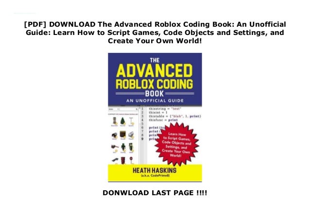 advanced roblox coding book pdf