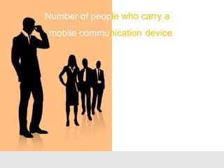 Number of people who carry a
mobile communication device
 