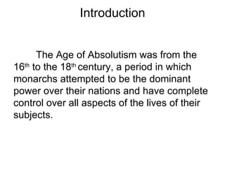 The Age Of Absolutism | PPT