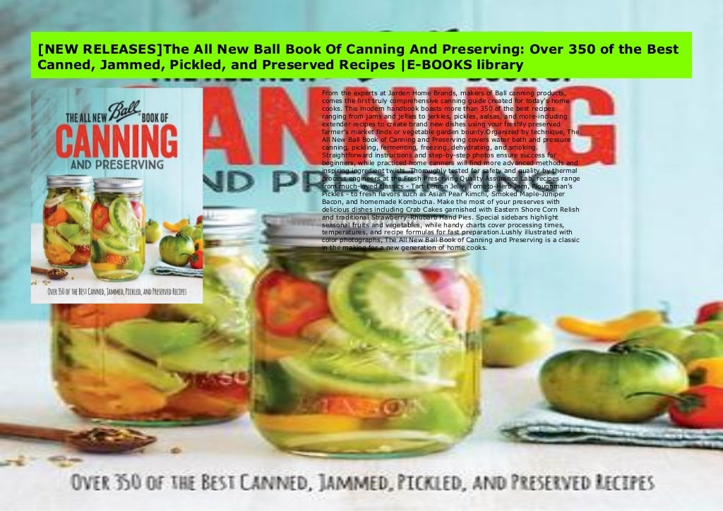 [NEW RELEASES]The All New Ball Book Of Canning And Preserving Over 3…