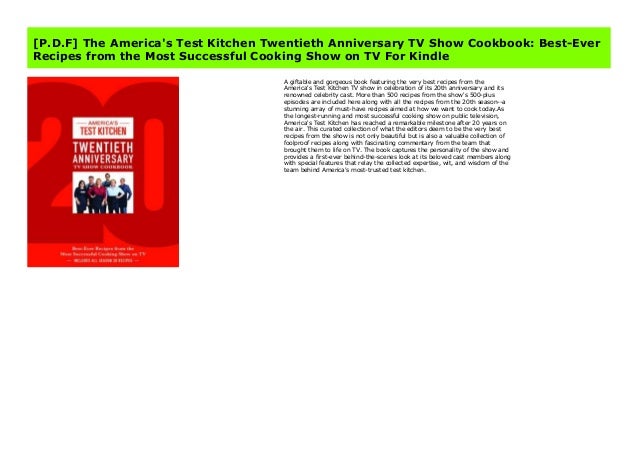 P D F The America S Test Kitchen Twentieth Anniversary Tv Show Cook