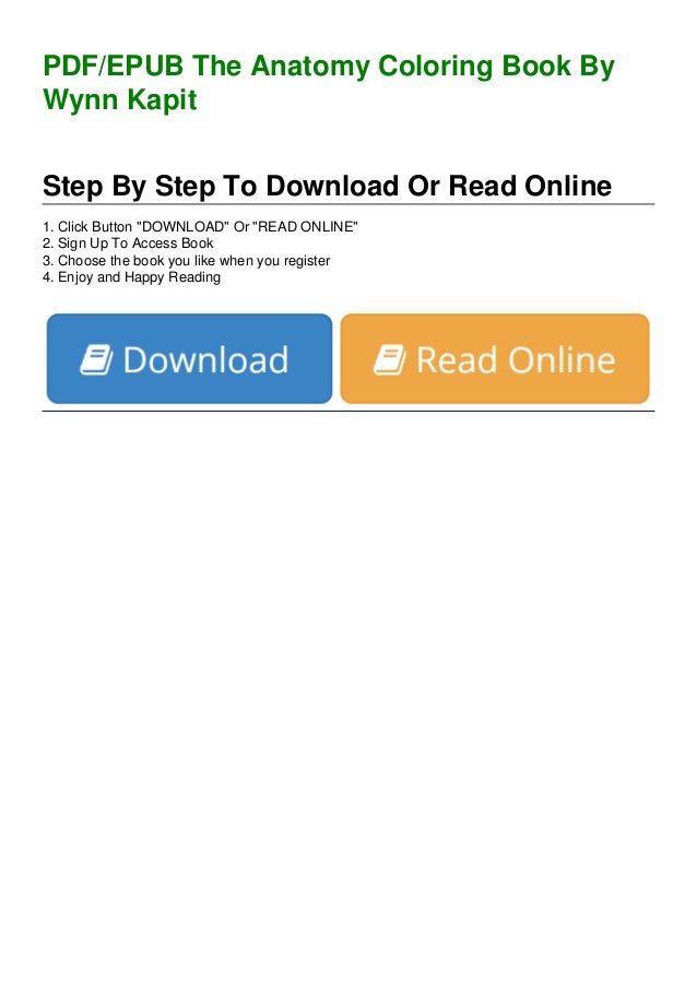 Download Pdf Epub The Anatomy Coloring Book By Wynn Kapit