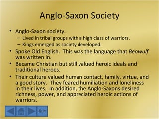 anglo saxon society