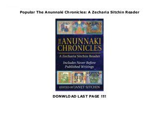 zecharia sitchin anunnaki