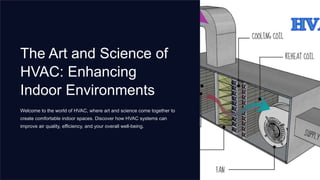 The Art and Science of
HVAC: Enhancing
Indoor Environments
Welcome to the world of HVAC, where art and science come together to
create comfortable indoor spaces. Discover how HVAC systems can
improve air quality, efficiency, and your overall well-being.
 