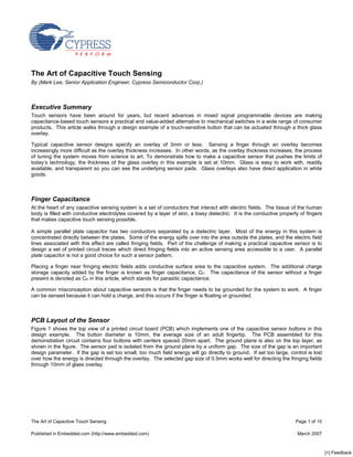 Capacitive Touch Sensing | PDF