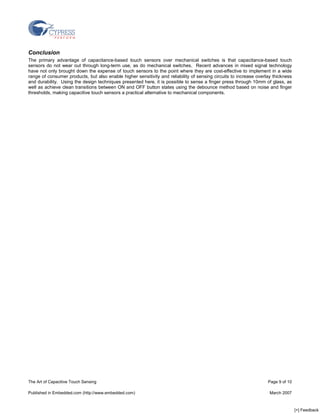 Capacitive Touch Sensing | PDF