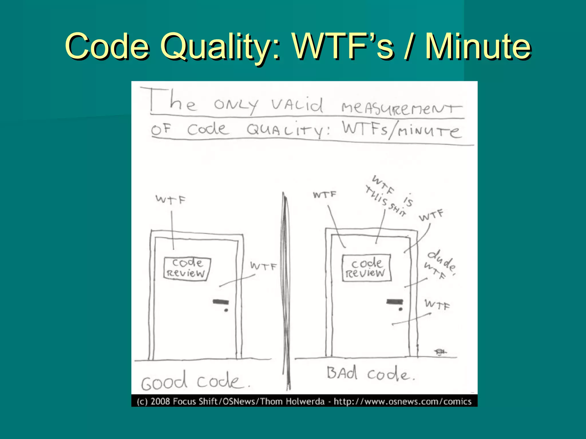 Code Quality: WTF’s / MinuteCode Quality: WTF’s / Minute
 