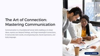 The-Art-of-Connection-Mastering-Communication | PDF