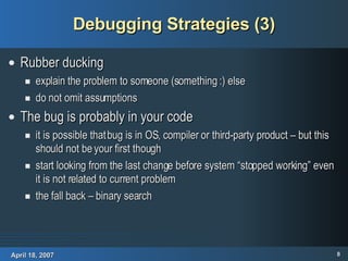 The Art Of Debugging | ODP