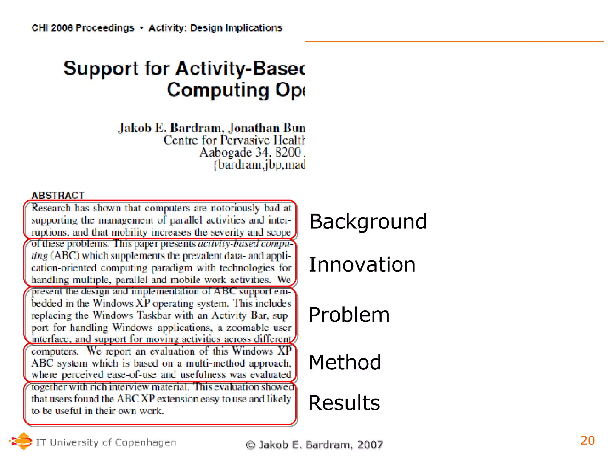 Background Innovation Problem Method Results 