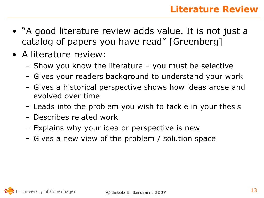 Literature review template image