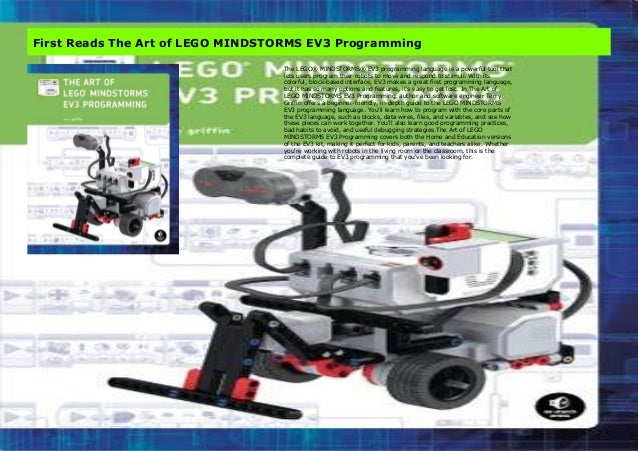 First Reads The Art of LEGO MINDSTORMS EV3 Programming