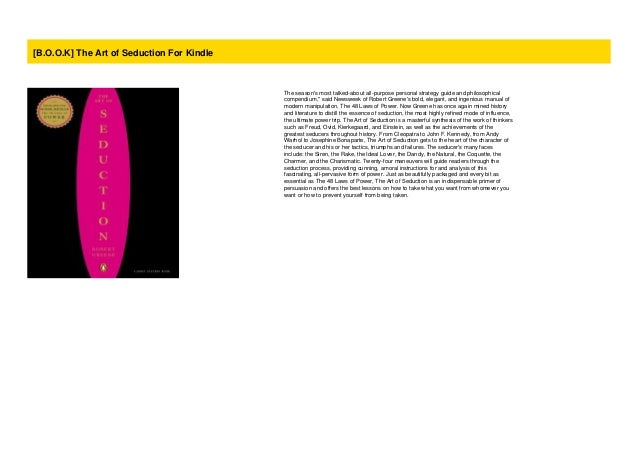 B O O K The Art Of Seduction For Kindle