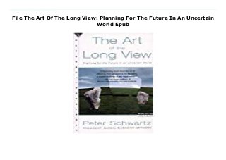 File The Art Of The Long View: Planning For The Future In An Uncertain
World Epub
Download Here https://nn.readpdfonline.xyz/?book=0385267320 What increasingly affects all of us, whether professional planners or individuals preparing for a better future, is not the tangibles of life--bottom-line numbers, for instance--but the intangibles: our hopes and fears, our beliefs and dreams. Only stories--scenarios--and our ability to visualize different kinds of futures adequately capture these intangibles.In The Art of the Long View, now for the first time in paperback and with the addition of an all-new User's Guide, Peter Schwartz outlines the "scenaric" approach, giving you the tools for developing a strategic vision within your business.Schwartz describes the new techniques, originally developed within Royal/Dutch Shell, based on many of his firsthand scenario exercises with the world's leading institutions and companies, including the White House, EPA, BellSouth, PG&E, and the International Stock Exchange. Read Online PDF The Art Of The Long View: Planning For The Future In An Uncertain World, Download PDF The Art Of The Long View: Planning For The Future In An Uncertain World, Download Full PDF The Art Of The Long View: Planning For The Future In An Uncertain World, Download PDF and EPUB The Art Of The Long View: Planning For The Future In An Uncertain World, Read PDF ePub Mobi The Art Of The Long View: Planning For The Future In An Uncertain World, Downloading PDF The Art Of The Long View: Planning For The Future In An Uncertain World, Read Book PDF The Art Of The Long View: Planning For The Future In An Uncertain World, Download online The Art Of The Long View: Planning For The Future In An Uncertain World, Download The Art Of The Long View: Planning For The Future In An Uncertain World Peter Schwartz pdf, Read Peter Schwartz epub The Art Of The Long View: Planning For The Future In An Uncertain World, Download pdf Peter Schwartz The Art Of The Long View: Planning For The Future In An Uncertain World, Read Peter Schwartz ebook The Art
Of The Long View: Planning For The Future In An Uncertain World, Read pdf The Art Of The Long View: Planning For The Future In An Uncertain World, The Art Of The Long View: Planning For The Future In An Uncertain World Online Read Best Book Online The Art Of The Long View: Planning For The Future In An Uncertain World, Read Online The Art Of The Long View: Planning For The Future In An Uncertain World Book, Download Online The Art Of The Long View: Planning For The Future In An Uncertain World E-Books, Read The Art Of The Long View: Planning For The Future In An Uncertain World Online, Download Best Book The Art Of The Long View: Planning For The Future In An Uncertain World Online, Read The Art Of The Long View: Planning For The Future In An Uncertain World Books Online Read The Art Of The Long View: Planning For The Future In An Uncertain World Full Collection, Read The Art Of The Long View: Planning For The Future In An Uncertain World Book, Download The Art Of The Long View: Planning For The Future In An Uncertain World Ebook The Art Of The Long View: Planning For The Future In An Uncertain World PDF Download online, The Art Of The Long View: Planning For The Future In An Uncertain World pdf Download online, The Art Of The Long View: Planning For The Future In An Uncertain World Download, Download The Art Of The Long View: Planning For The Future In An Uncertain World Full PDF, Read The Art Of The Long View: Planning For The Future In An Uncertain World PDF Online, Read The Art Of The Long View: Planning For The Future In An Uncertain World Books Online, Download The Art Of The Long View: Planning For The Future In An Uncertain World Full Popular PDF, PDF The Art Of The Long View: Planning For The Future In An Uncertain World Read Book PDF The Art Of The Long View: Planning For The Future In An Uncertain World, Read online PDF The Art Of The Long View: Planning For The Future In An Uncertain World, Read Best Book The Art
Of The Long View: Planning For The Future In An Uncertain World, Read PDF The Art Of The Long View: Planning For The Future In An Uncertain World Collection, Download PDF The Art Of The Long View: Planning For The Future In An Uncertain World Full Online, Download Best Book Online The Art Of The Long View: Planning For The Future In An Uncertain World, Download The Art Of The Long View: Planning For The Future In An Uncertain World PDF files
 