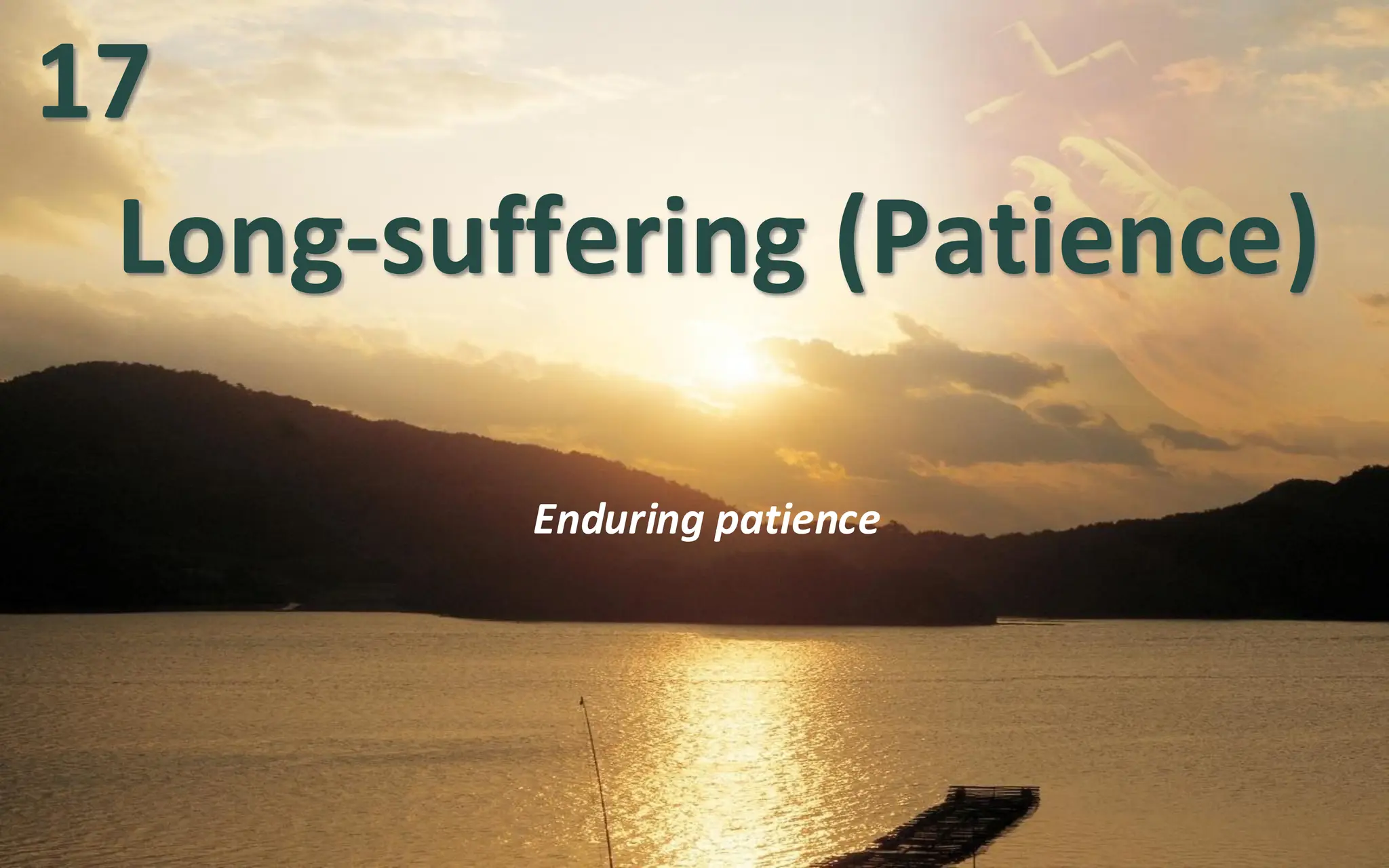 Long-suffering (Patience)
Enduring patience
17
 