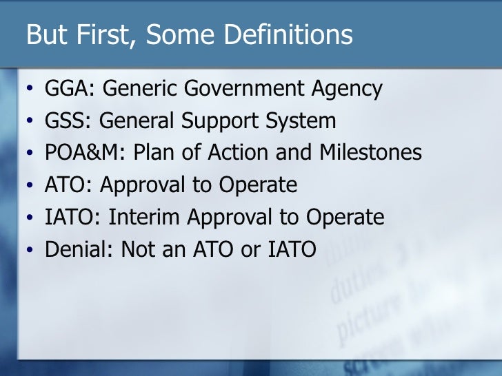 The Authorizing Official And The Accreditation Decision