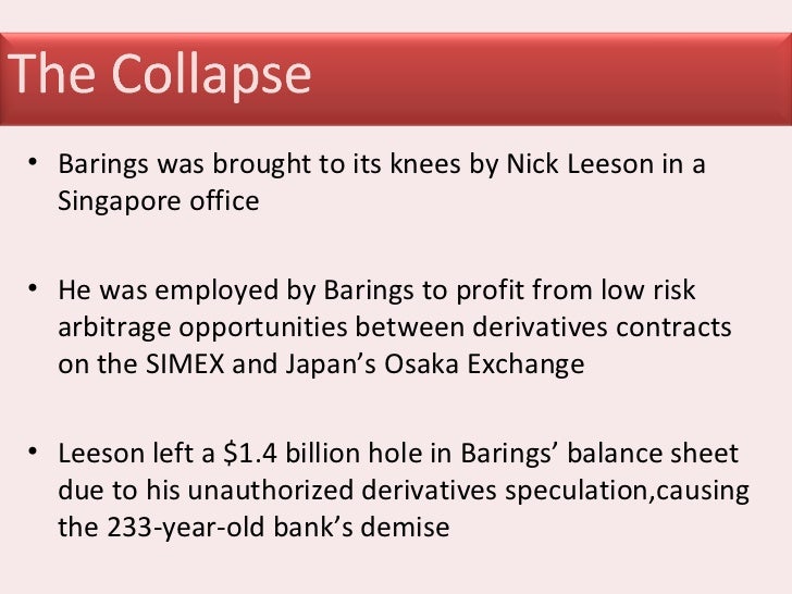 The Barings Bank Collapse