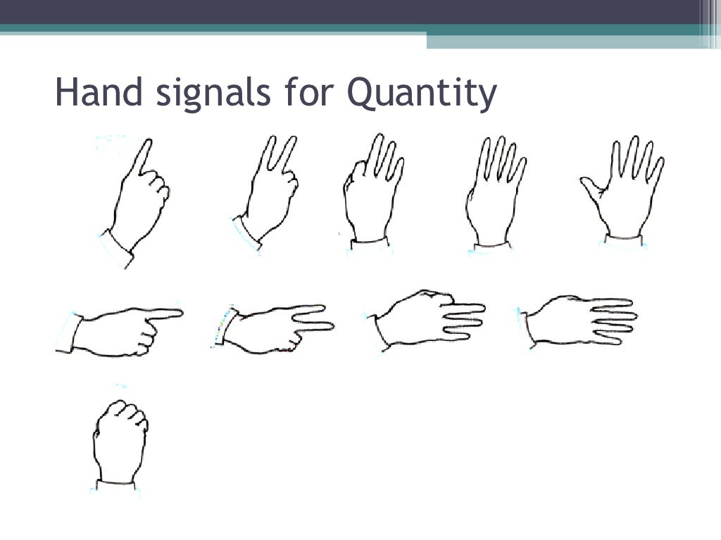 Hand signals trading floor