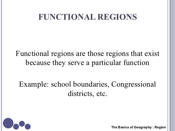 Functional Region Definition