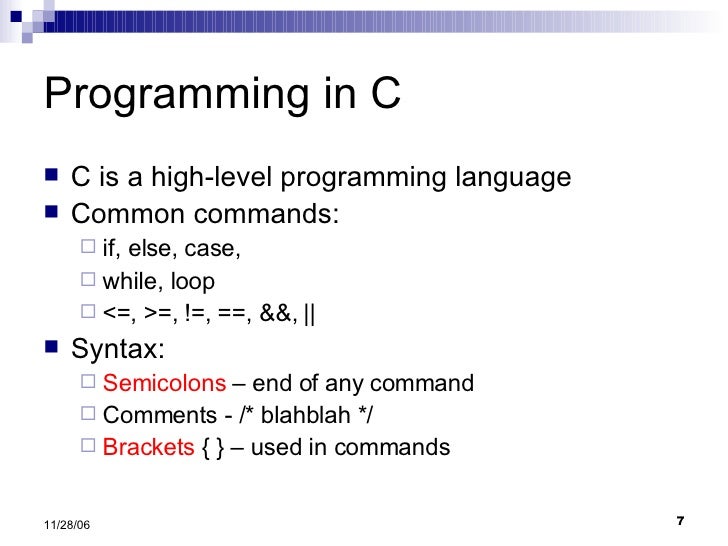 The Basics of programming