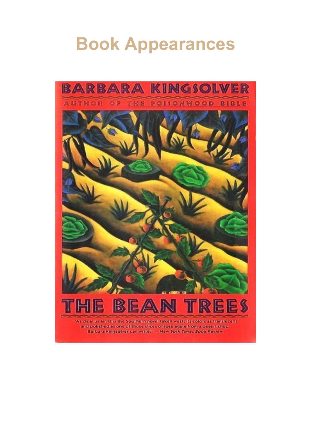 The Bean Trees (Greer Family, 1) Books [PDF]