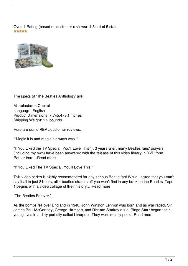 The Beatles Anthology The Beatles Anthology