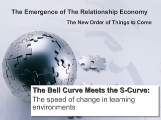 The Emergence of The Relationship Economy  The New Order of Things to Come The Bell Curve Meets the S-Curve: The speed of change in learning environments 