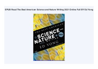 EPUB Read The Best American Science and Nature Writing 2021 Online Full BY Ed Yong
 