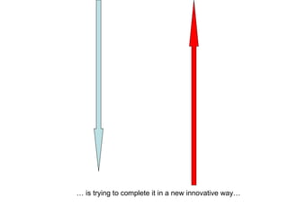 … is trying to complete it in a new innovative way…  