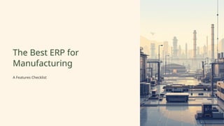 Streamline Your Production Process with ERP Solutions | PPTX