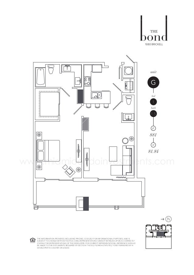The Bond at 1080 Brickell Floor Plans & Site Key