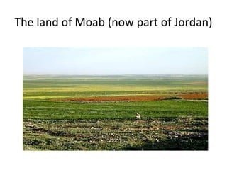 The land of Moab (now part of Jordan) 