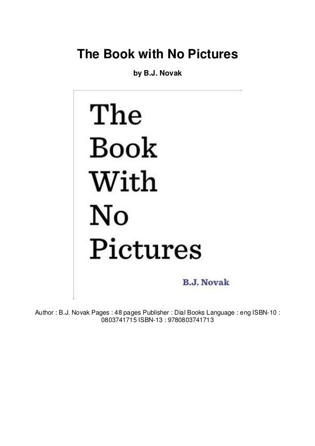 The Book With No Pictures Free Read By B J Novak The Book With No Pictures Free Read By B J Novak