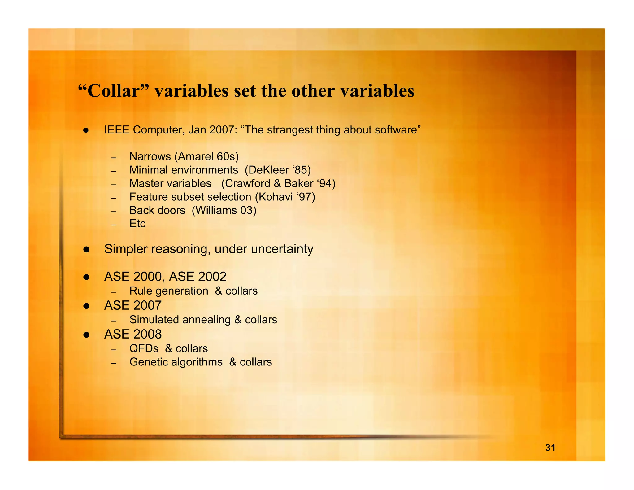 The business case for automated software engineering 